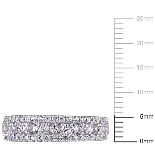Women'S 1-1/3 CT TGW Created White Sapphire Sterling Silver Ring